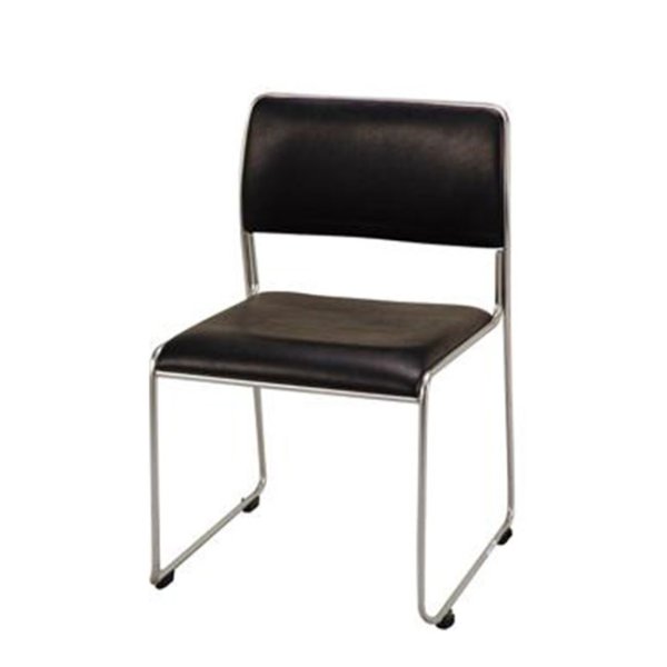 画像1: スタッキングチェア（黒）W500×D490×H745/SH420 (1)